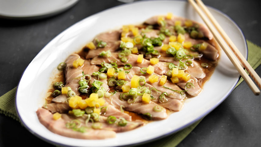 Sturgeon Sashimi with Ponzu
